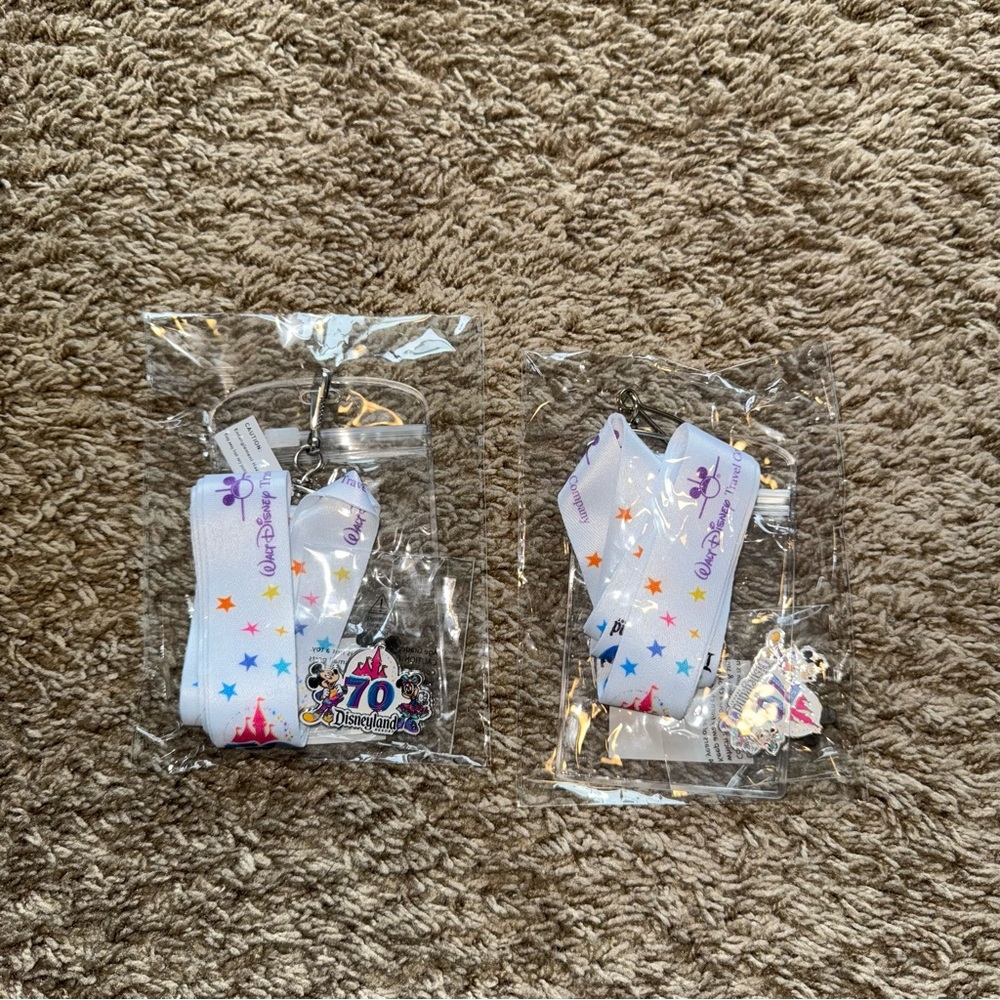 Disneyland 70th Anniversary Lanyard Set